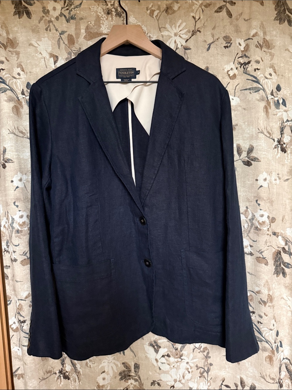 Pendleton Navy Birch Bay Linen Blazer